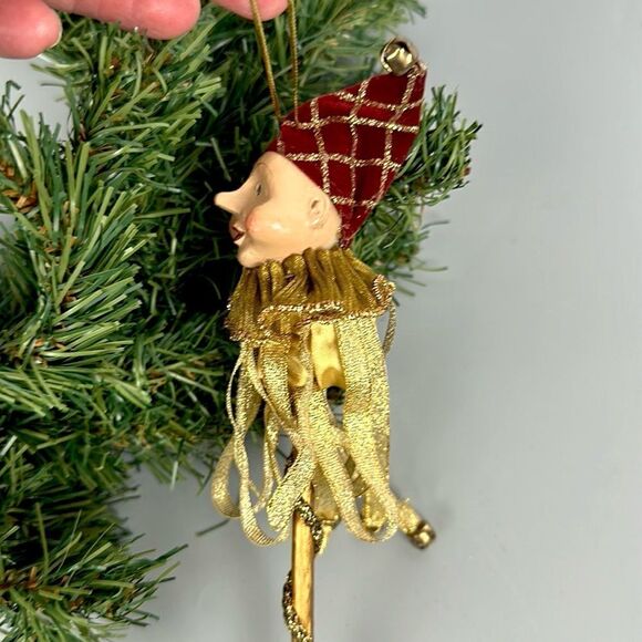 Katherine’s Collection Wayne Kleski Christmas Ornament Clown Jester on a Stick - Picture 11 of 15